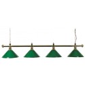 Luminaire pub 4 globes vert