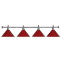Luminaire pub 4 globes rouge